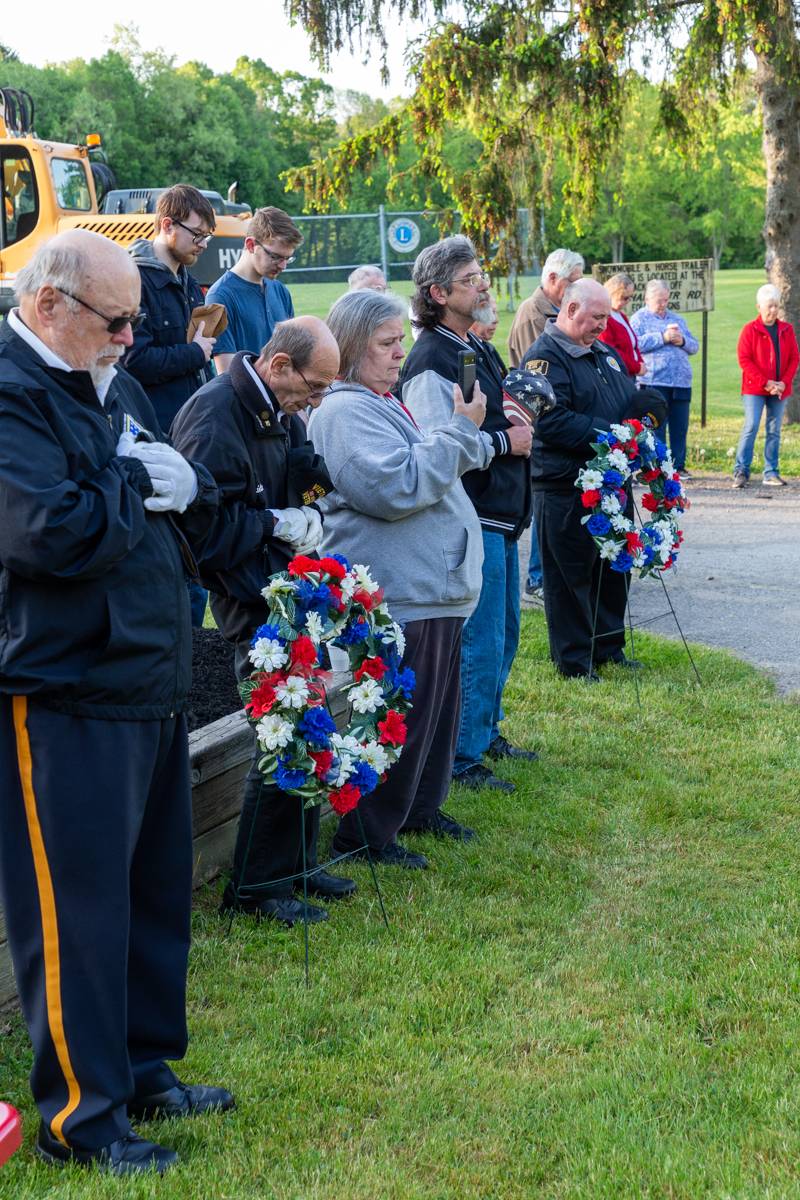 Many people gathering to pay respects to Vets on memorial day