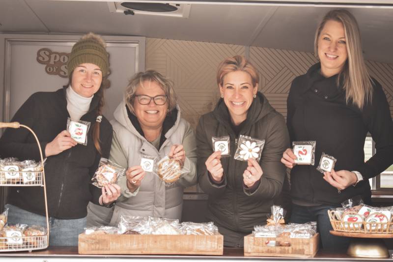 Byron-Bergen teachers with Spoonful of Sugar Sweets truck.