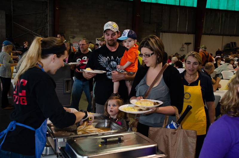 File photo of Batavia Rotary's annual Fly-in Breakfast at Genesee County Airport in Batavia. Photo by Howard Owens.