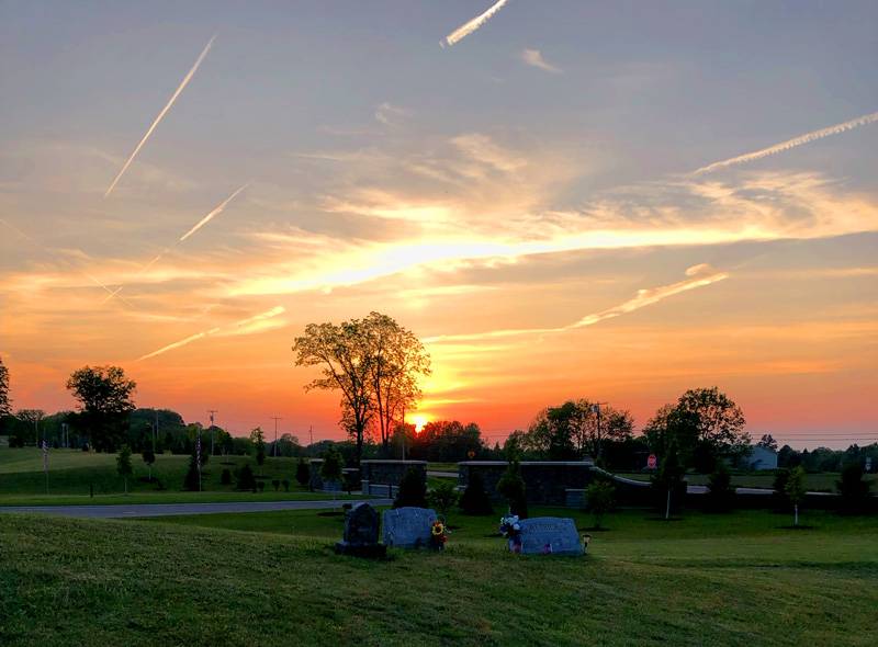 indian falls sunset